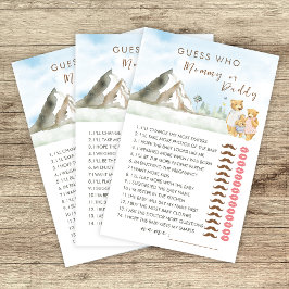 Lámina El oso de la montaña azul adivina quién es el jueg