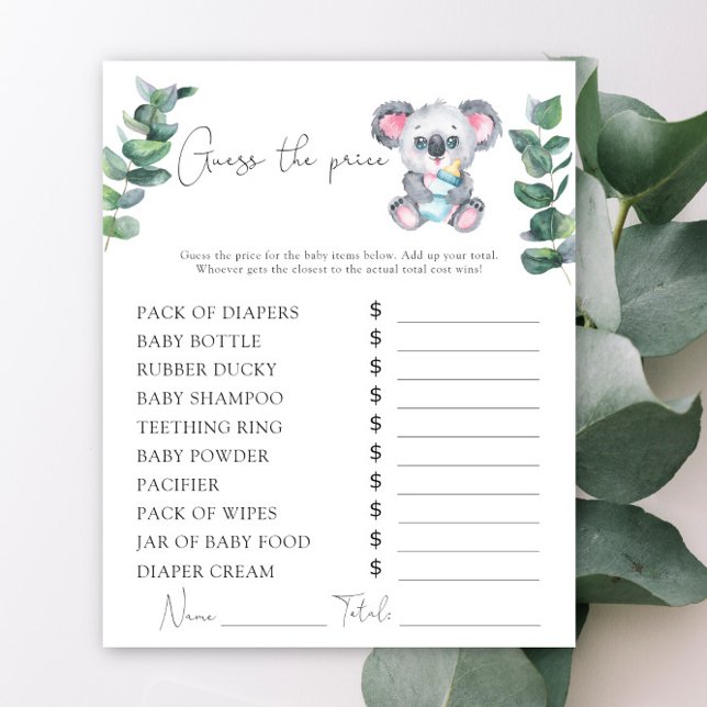 Lámina El oso Koala ducha de bebé Precio Juego de Adicion (Subido por el creador)