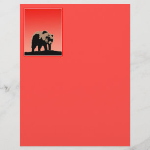 Lámina El oso pardo al atardecer - Arte de vida salvaje o