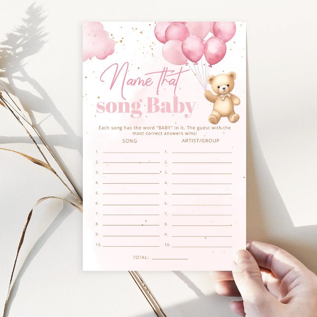 Lámina El oso Rosa Teddy Nombre esa canción juego de la d (Subido por el creador)