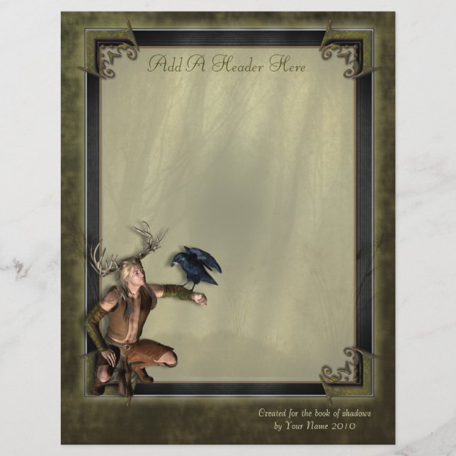 Lámina El papel de escritura Stag (Anverso)