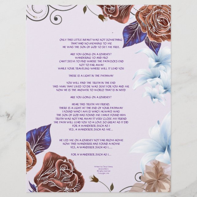 Lámina El papel personalizado de los Wanderer (Anverso)