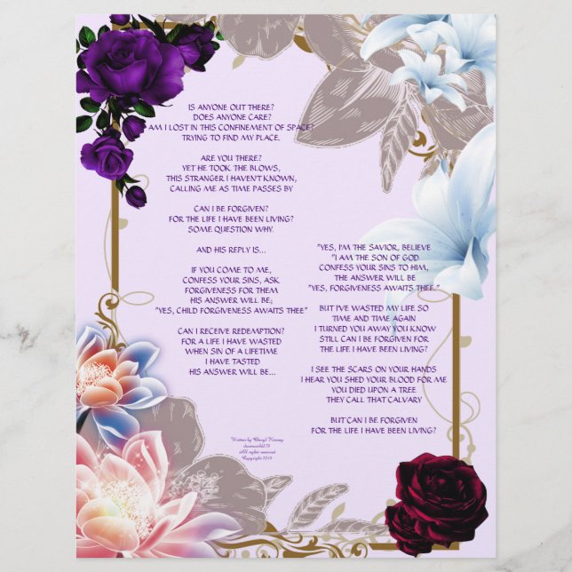 Lámina El papel personalizado perdonado (Anverso)