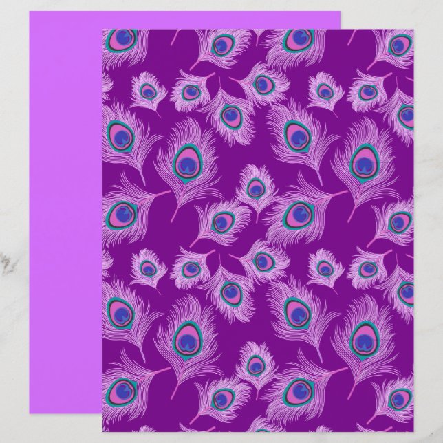 Lámina El pavo real orquídea se nutre del púrpura anquilo (Anverso / Reverso)