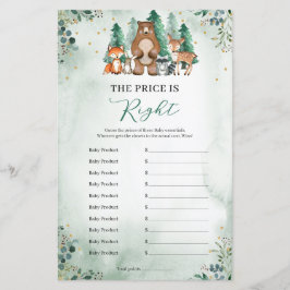 Lámina El precio es correcto para el juego de Baby Shower