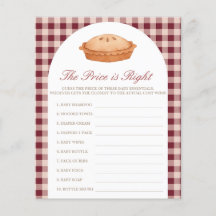 El precio es el juego de Baby Shower de Cutie Pie