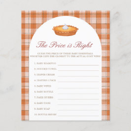 Lámina El precio es el juego de Baby Shower de Cutie Pie