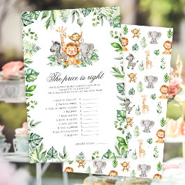 Lámina El precio es justo Safari Animals juegos de ducha