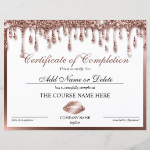 Lámina El Premio de Certificación de Finalización bloquea