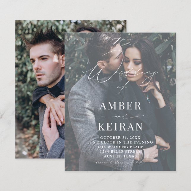 Lámina El presupuesto apenas tiene sombras - Boda de foto (Anverso / Reverso)