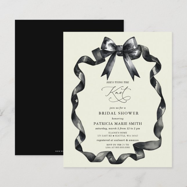 Lámina El presupuesto atando el nudo arco negro Ducha de  (Anverso / Reverso)