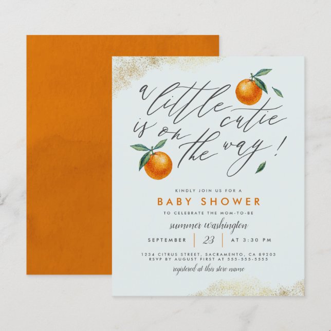 Lámina El presupuesto azul un poco raro Naranja Baby Show (Anverso / Reverso)