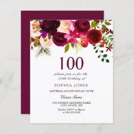 Lámina El presupuesto de las flores de Borgoña invita al 