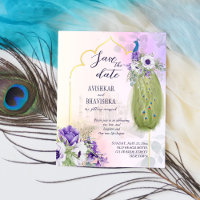 El presupuesto de pavo real de las flores púrpura 