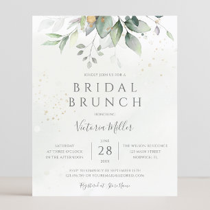 Lámina El presupuesto Eucalyptus Greenery deja Brunch Bri