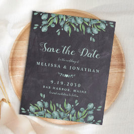 Lámina El presupuesto Eucalyptus Rustic Save the Date Pos