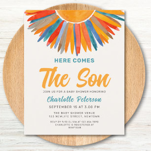 Lámina El presupuesto llega a la invitación de Baby Showe