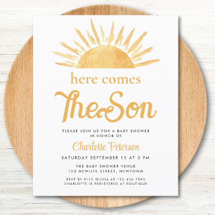 Lámina El presupuesto llega a la invitación de Baby Showe