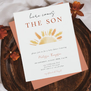 Lámina El presupuesto llega a la invitación de Baby Showe