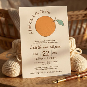 Lámina El presupuesto moderno un poco Naranja Baby Shower