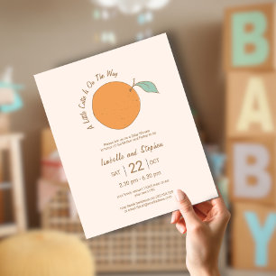 Lámina El presupuesto moderno un poco Naranja Baby Shower