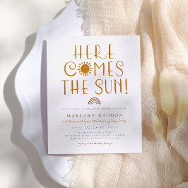 Lámina El presupuesto viene aquí el sol | Boho Baby Showe