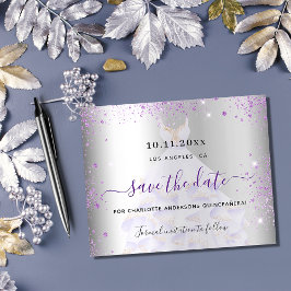 Lámina El presupuesto violeta plateado de Quinceanera sal