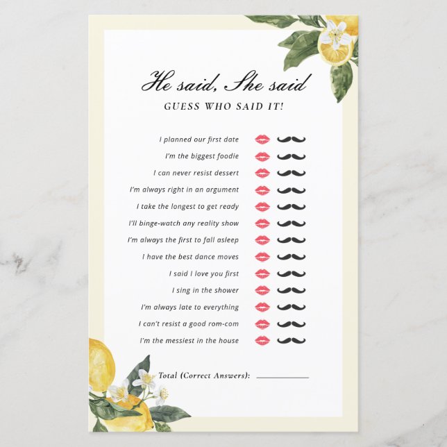 Lámina El Principal Squeeze Dijo Que Dijo Que El Juego De (Anverso)