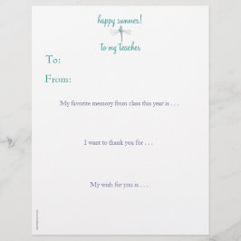 Lámina El profesor personalizado final de año le agradece