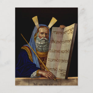 Lámina El profeta Moisés con los comprimidos de la ley