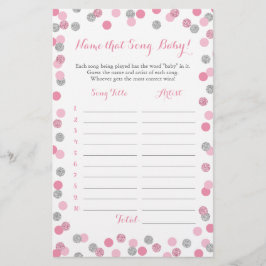 Lámina El rosa y la plata adivinan el juego de Baby Showe