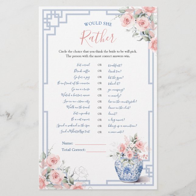 Lámina El Rubor Pink Ginger Jar Chinoiserie Prefiere (Anverso)