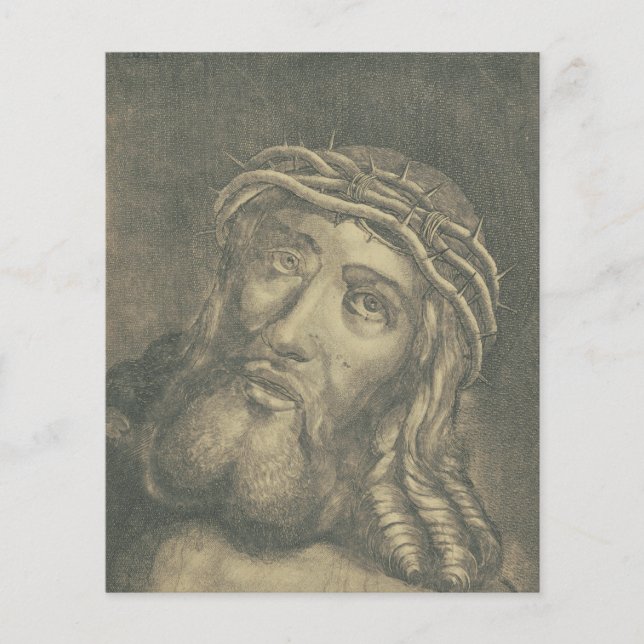 Lámina El Santo Rostro De Jesús Arte Monocromático (Anverso)