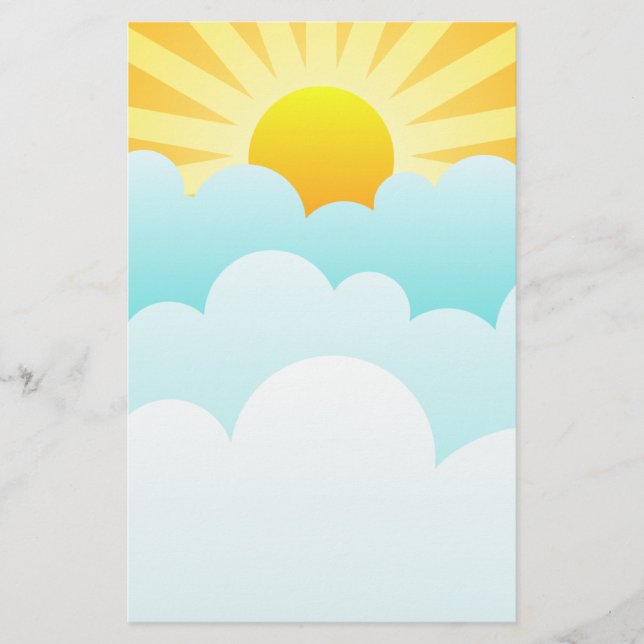 Lámina El Sol Se Levanta Sobre Las Nubes (Anverso)