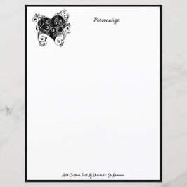 Lámina El tatuaje del corazón gótico Personaliza el blanc