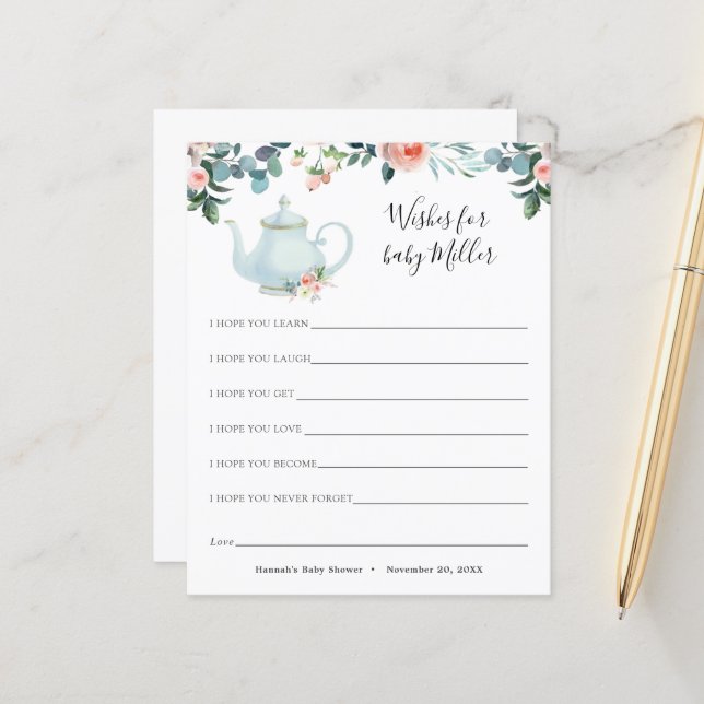Lámina El té que Baby Shower quiere para el bebé (Anverso/Reverso In Situ)