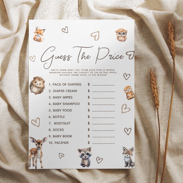 Lámina El tema de los animales en Woodland adivina el jue (Subido por el creador)