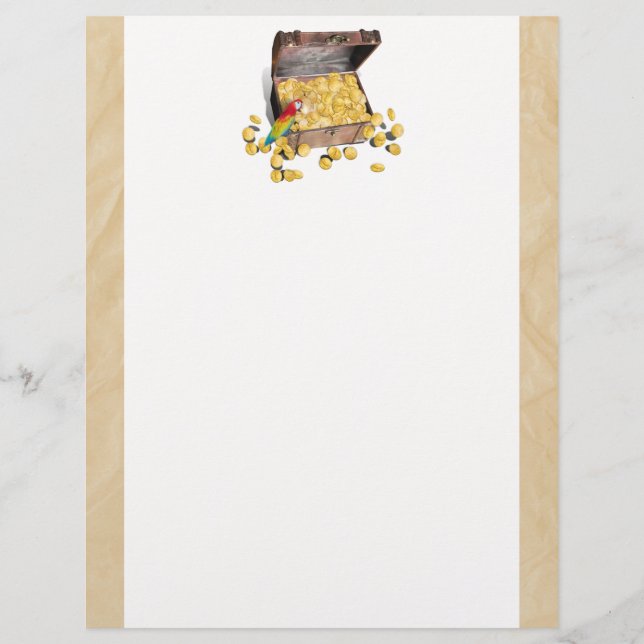 Lámina El tesoro del pirata sobre papel de cola (Anverso)