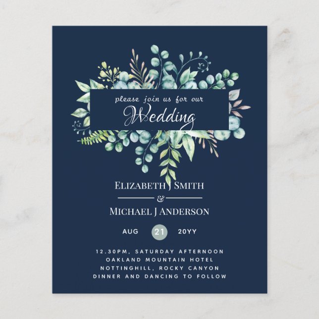 Lámina El verde Eucalyptus deja Boda del sabio azul de la (Anverso)