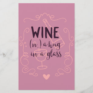 Lámina El vino gracioso es un abrazo en un vaso