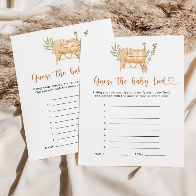 Lámina El vivero de Boho adivina el juego de comida para  (Subido por el creador)