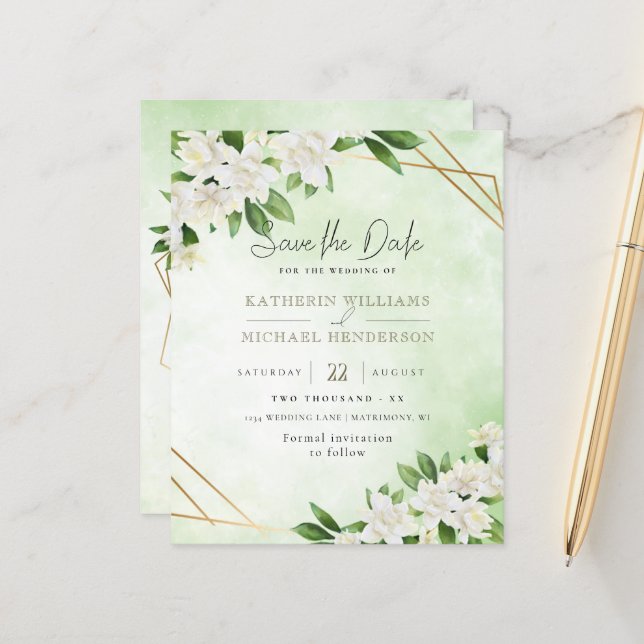 LÁMINA ELEANTE GREENERÍA GEOMÉTRICA FLORAL GUARDAR LA FEC (Anverso/Reverso In Situ)