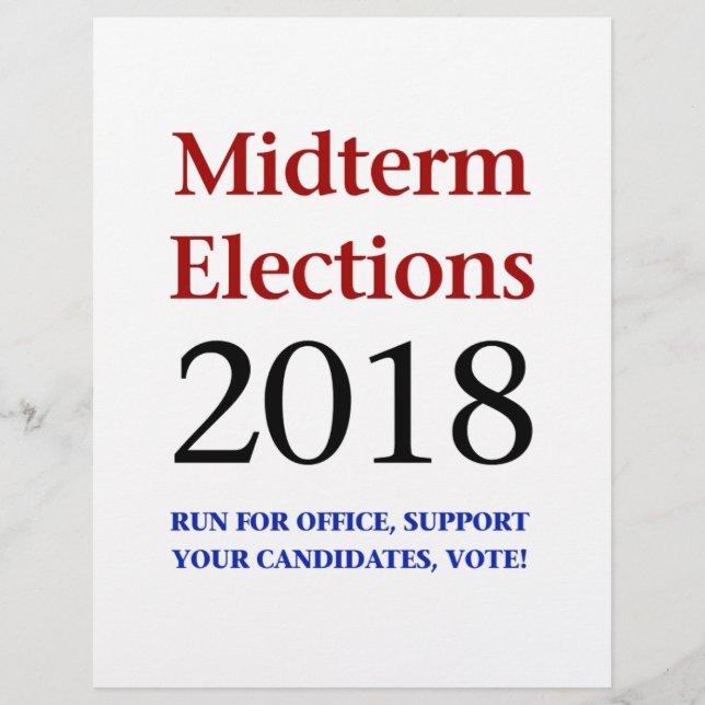 Lámina Elecciones de mitad de período 2018 (Anverso)