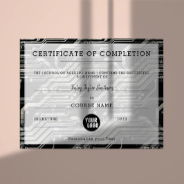 Lámina Electrónica e Ingeniero Certificado de Finalizació