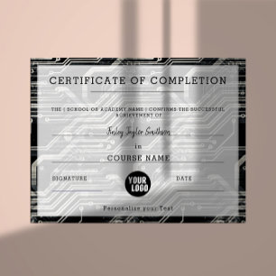 Lámina Electrónica e Ingeniero Certificado de Finalizació