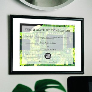 Lámina Electrónica y certificado de terminación de la com