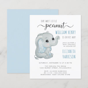 Lámina Elefante azul de presupuesto Acuarela Niño Espolvo