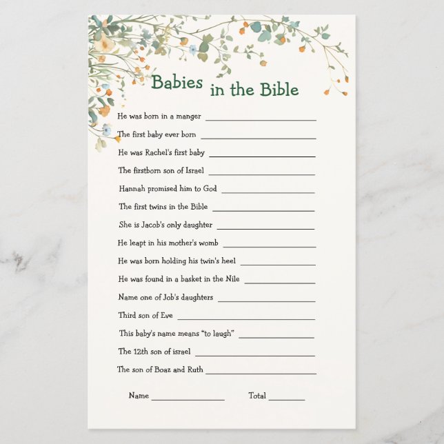 Lámina Elefante bebé y mariposas bebés en juego de la Bib (Anverso)