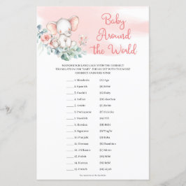 Lámina Elefante chica Eucalyptus Baby en todo el mundo