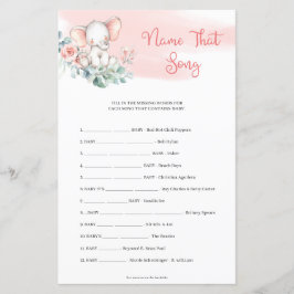 Lámina Elefante chica Eucalyptus Llama A Esa Canción